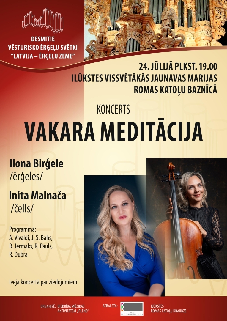 Koncerta "Vakara meditācija" afiša