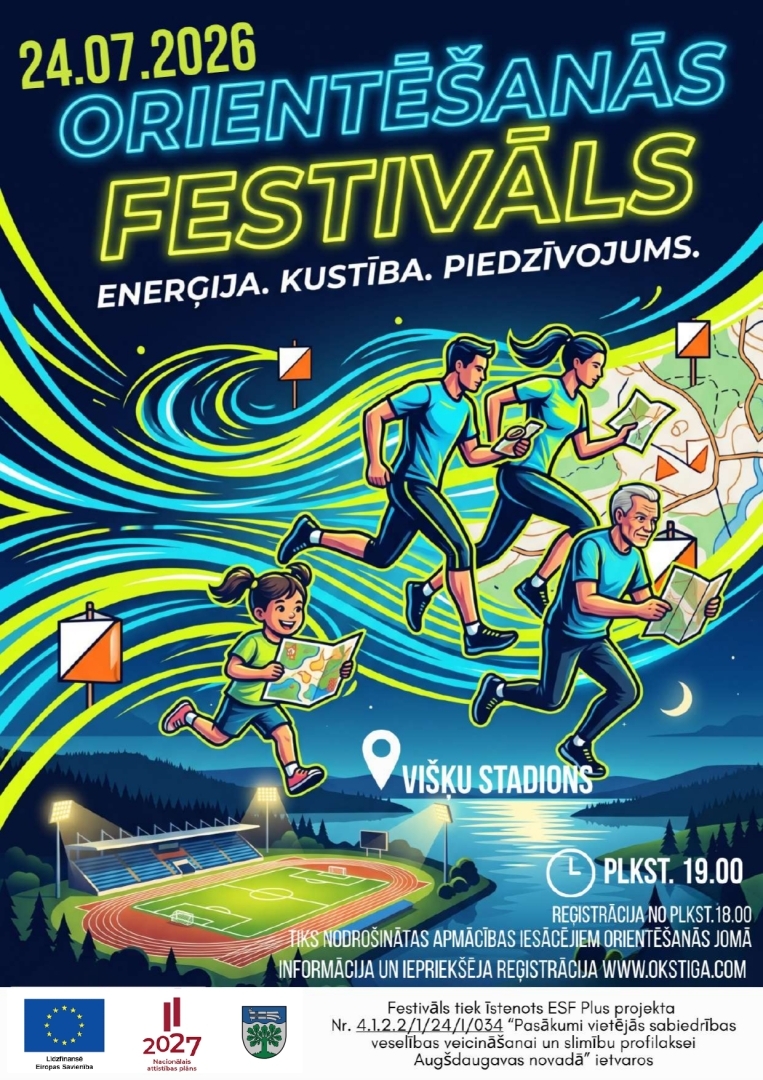 orientēšanās festivāls Višķos afiša