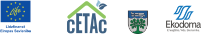 CETAC projekta logo: ES, CETAC, Augšdaugavas novads, Ekodoma