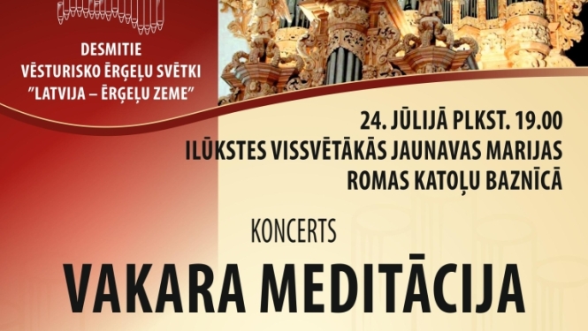 Koncerta "Vakara meditācija" afiša