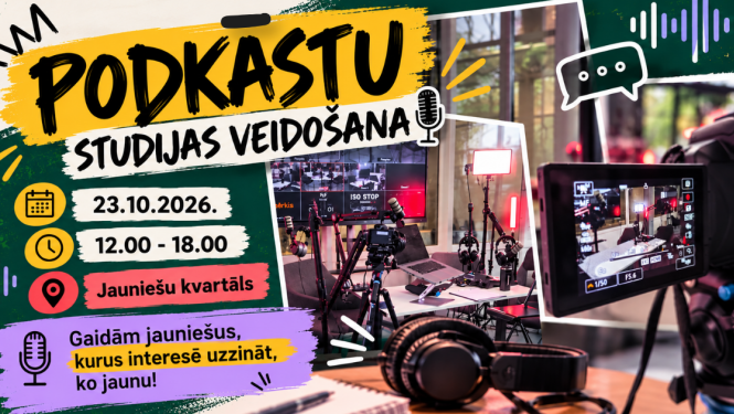 podkāstu afiša