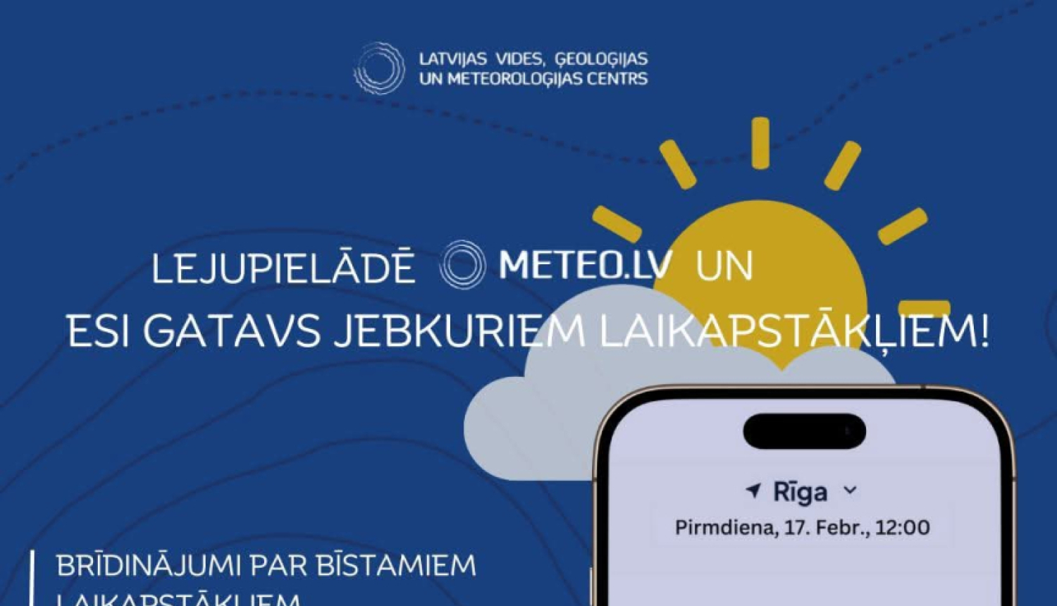LVĢMC lietotnes informatīvs plakāts