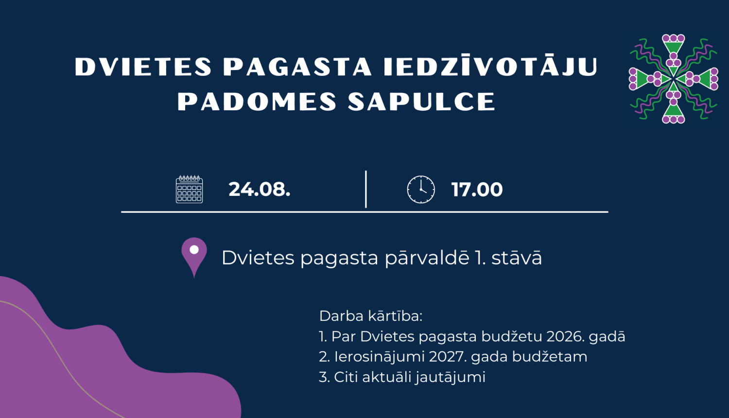 Dvietes pag. iedzīvotāju sapulce