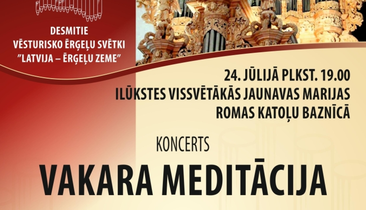 Koncerta "Vakara meditācija" afiša