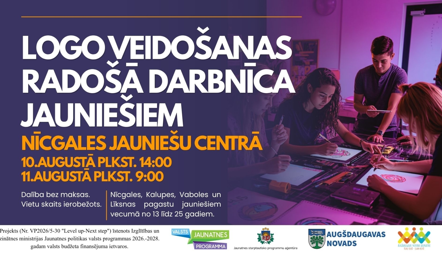 Logo veidošanas darbnīca jauniešiem Nīcgalē