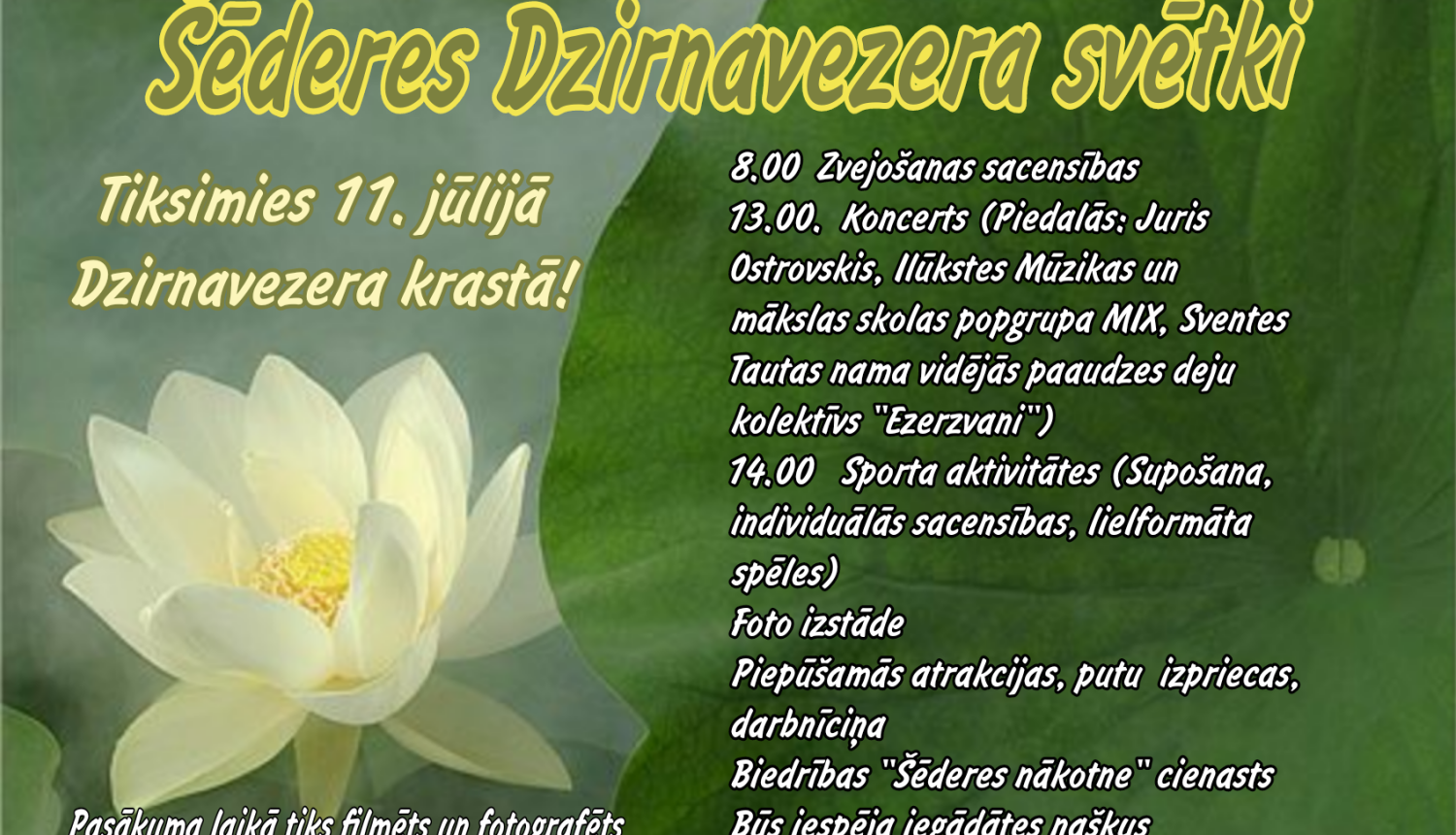 Šēderes dzirnavezera svētki