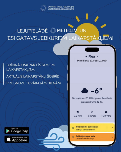 LVĢMC lietotnes informatīvs plakāts