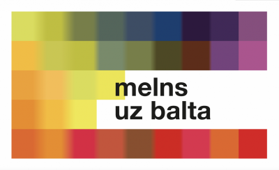 "Melns uz balta" logo