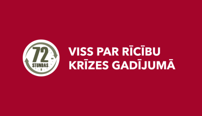 Sargs.lv informatīvais attēls: sarkans fons ar uzrakstu "Viss par rīcību krīzes gadījumā"