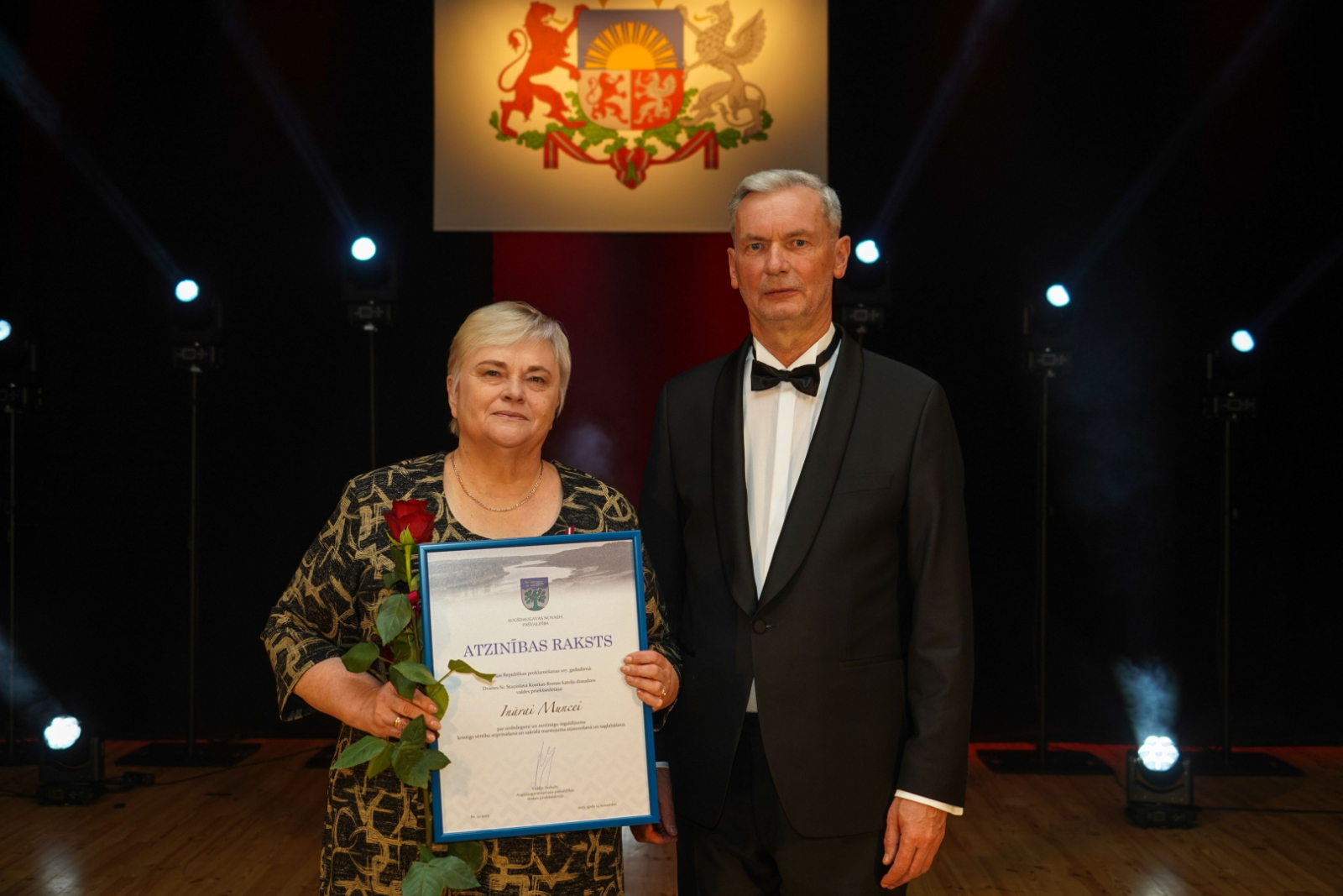 Atzinības rakstu šogad saņēma Dvietes Sv. Staņislava Kostkas Romas katoļu draudzes valdes priekšsēdētāja Ināra Munce